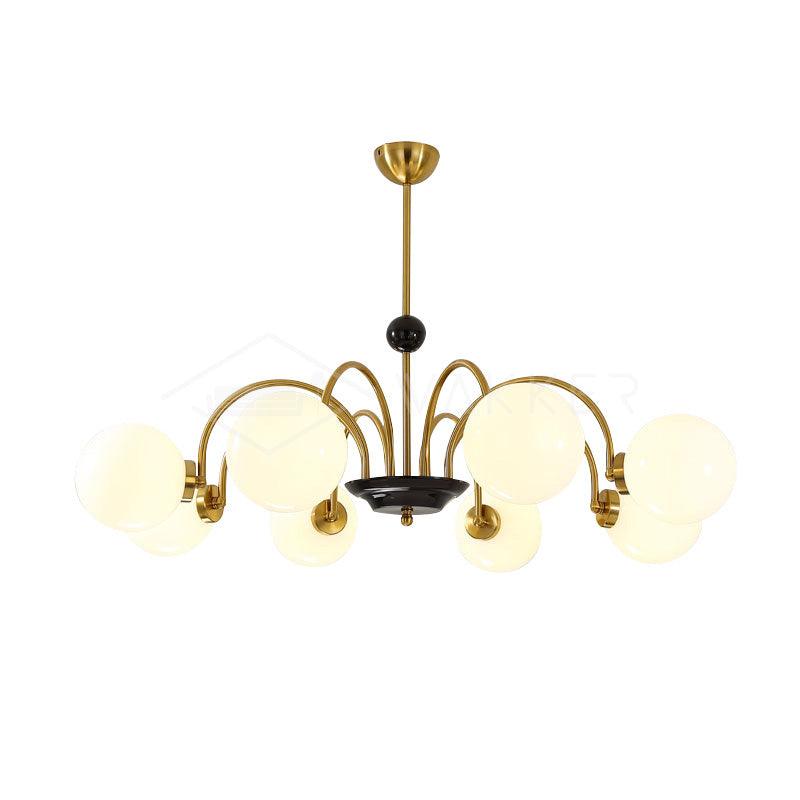 Lustra Chandelier Rod Frame and White - Letslighting