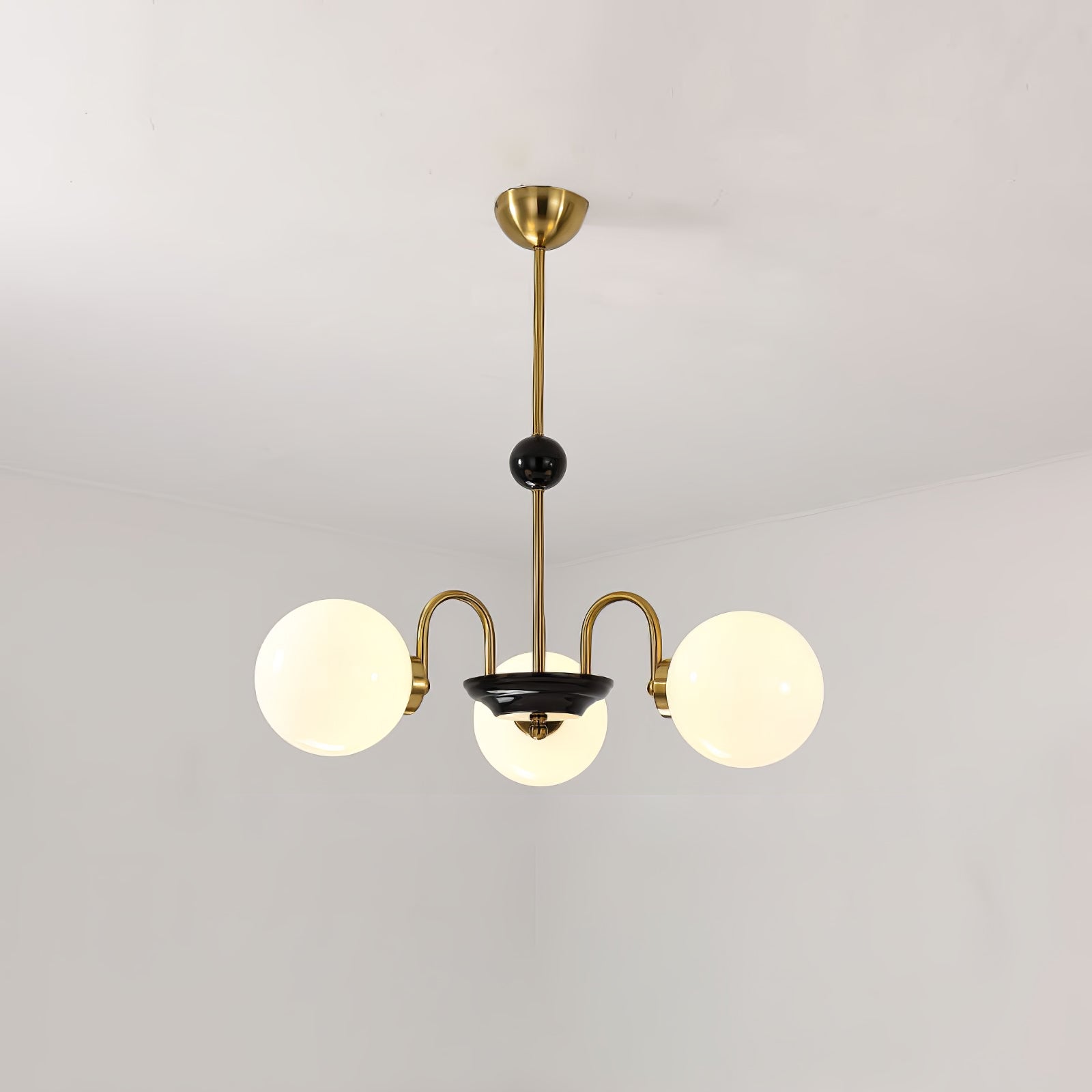 Lustra Chandelier Rod Frame and White - Letslighting