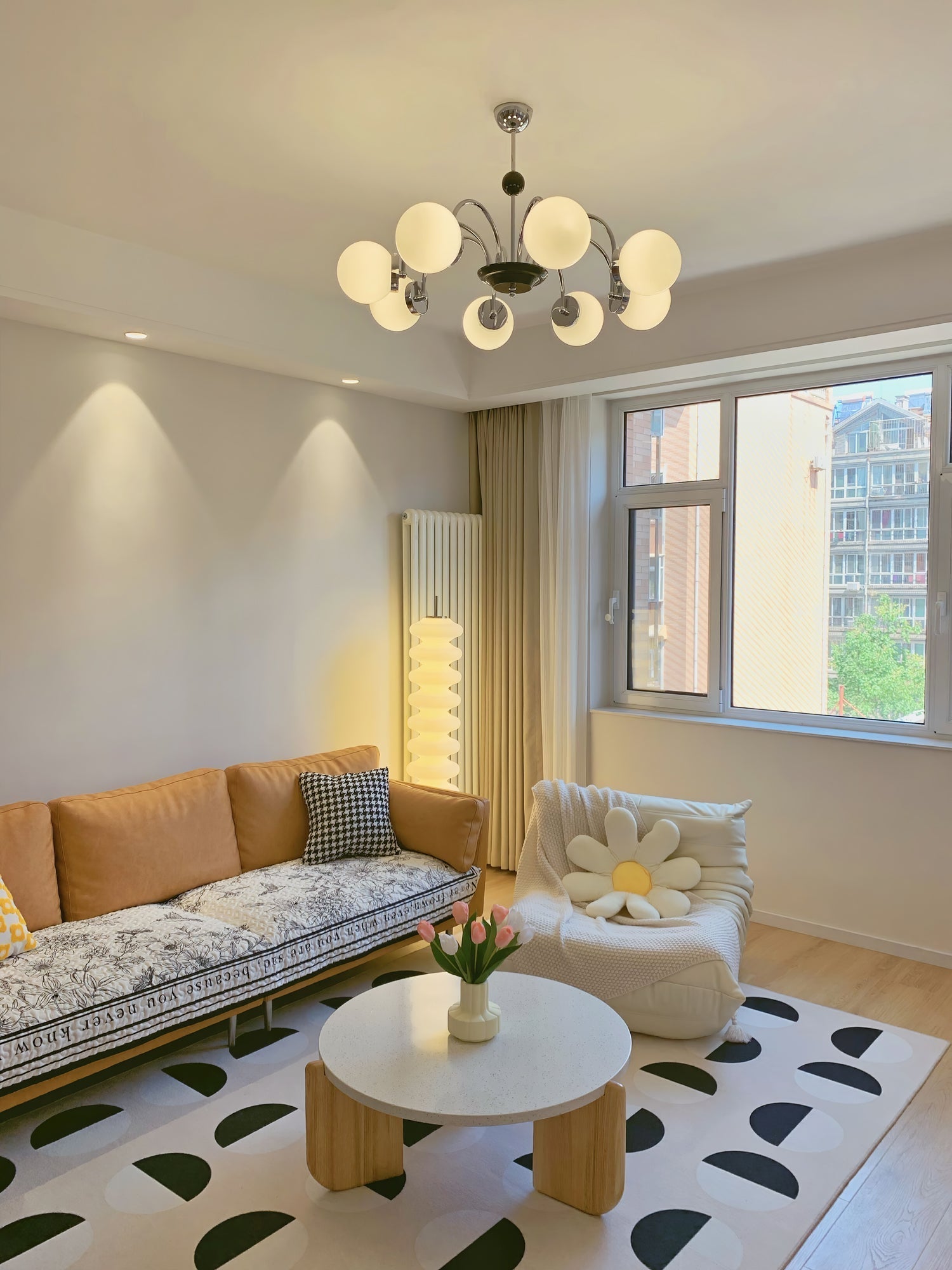 Lustra Chandelier Rod Frame and White - Letslighting