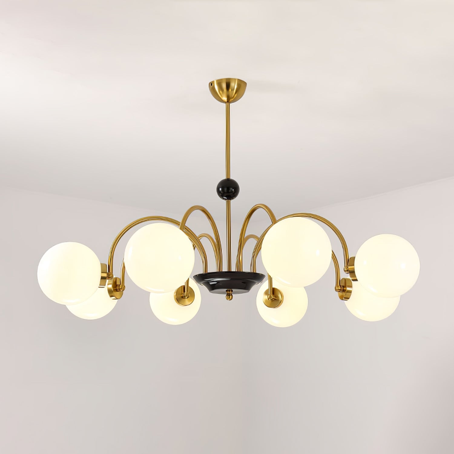 Lustra Chandelier Rod Frame and White - Letslighting