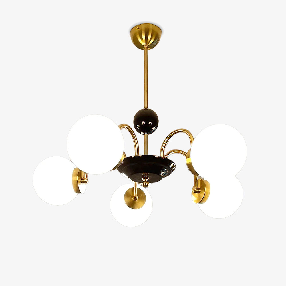 Lustra Chandelier Rod Frame and White - Letslighting