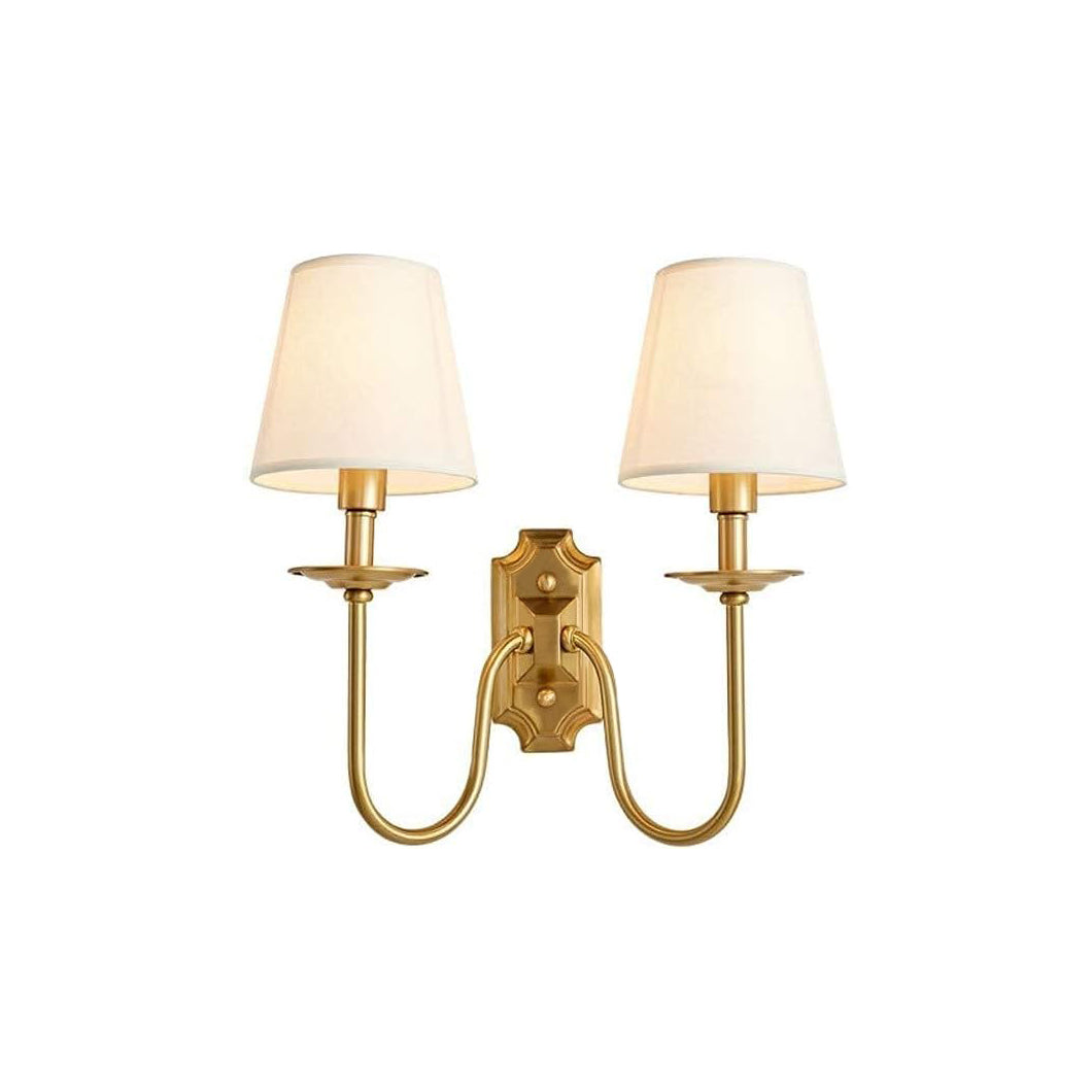 Silva Vintage Double Fabric Shades Wall Lamp