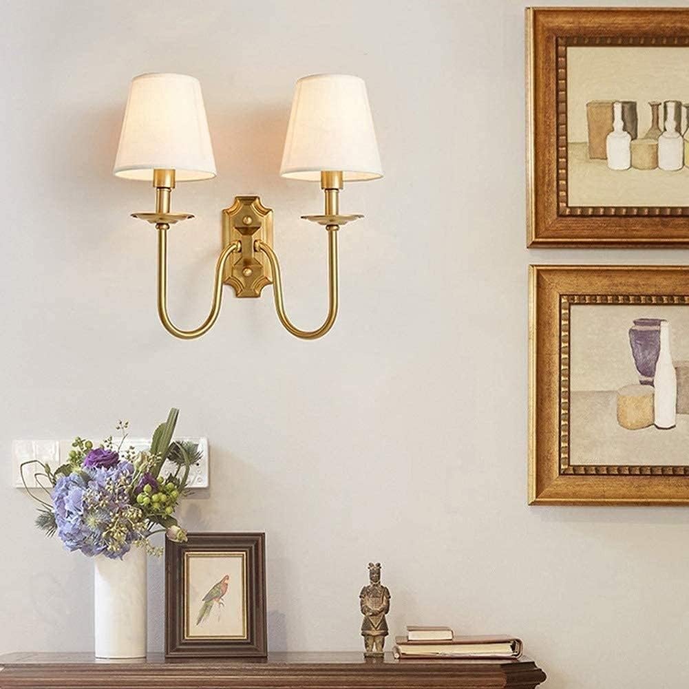 Silva Vintage Double Fabric Shades Wall Lamp