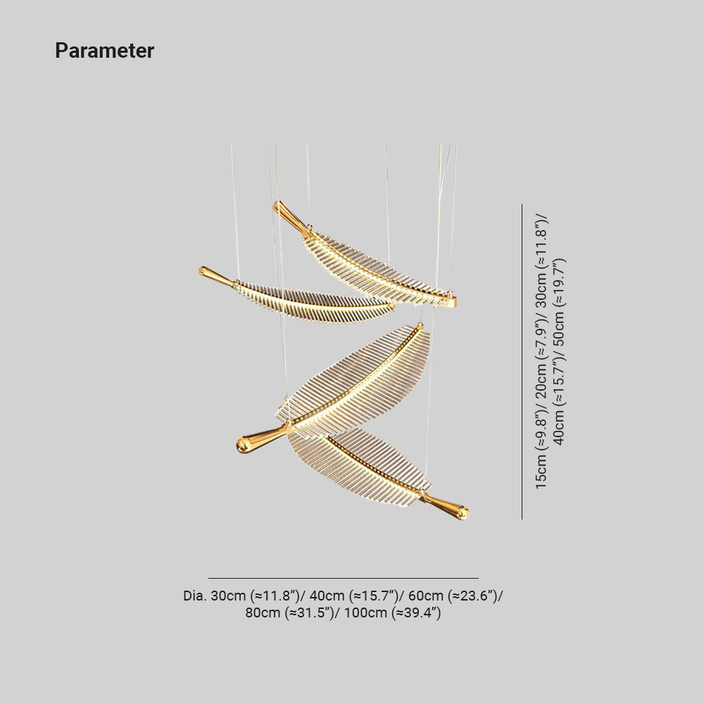 Arisha Nordic Luxury LED Pendant Light Metal Acrylic Hotel Living Room