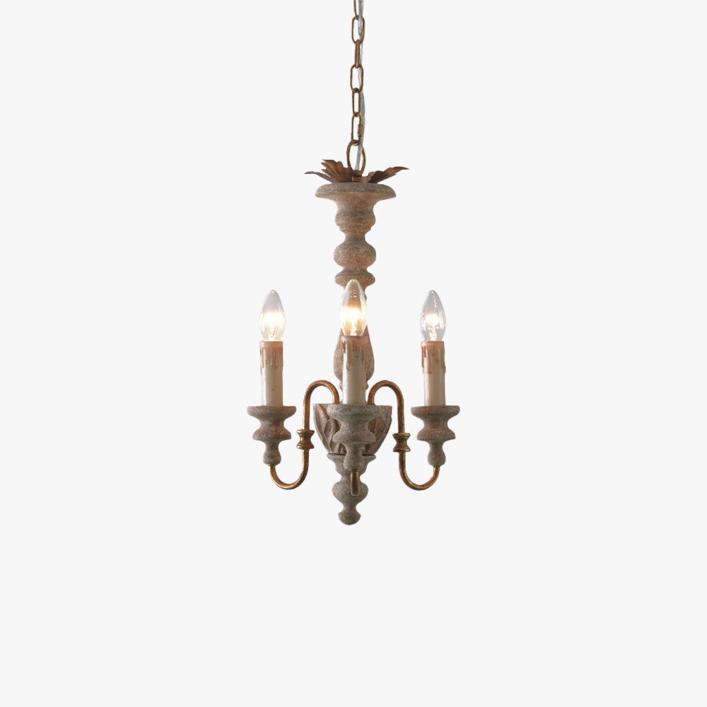 Silva Rustic French Wood Chandelier Living Room Dining Room - Letslighting