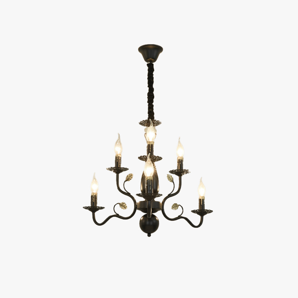 Silva Rustic Glass Chandelier Living Room Bedroom - Letslighting