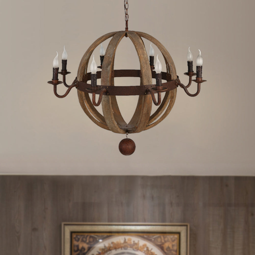 EpochRustic Pendant Light Wood Corridor Restaurant - Letslighting