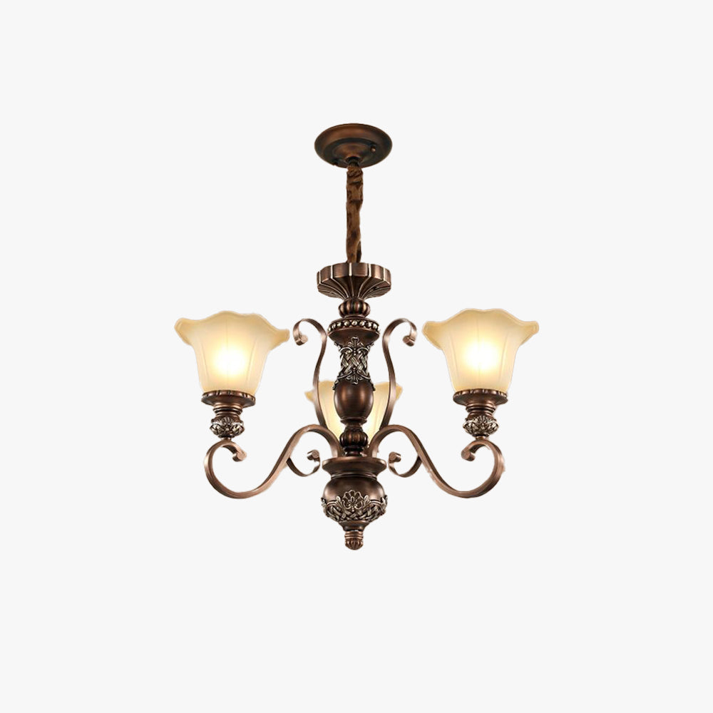 Arisha Retro Flower Pendant Light Glass Living Room Bedroom - Letslighting