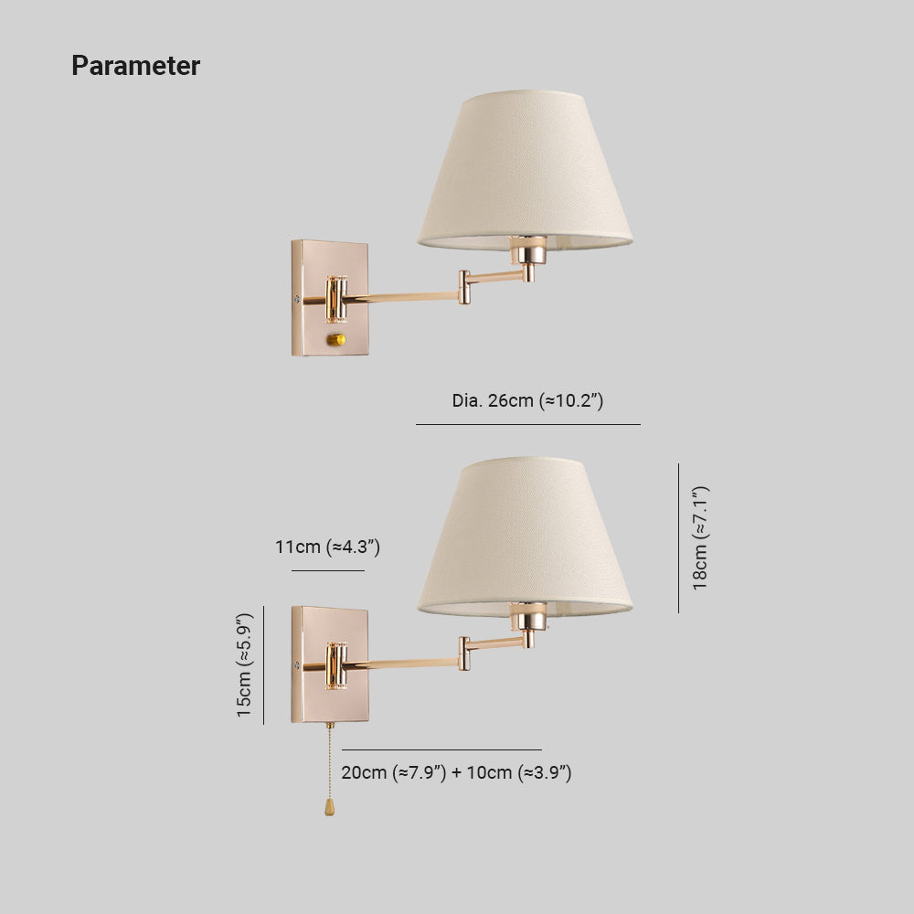 Epoch Decorative Indoor Wall Lamp Fabric Study Living Room - Letslighting