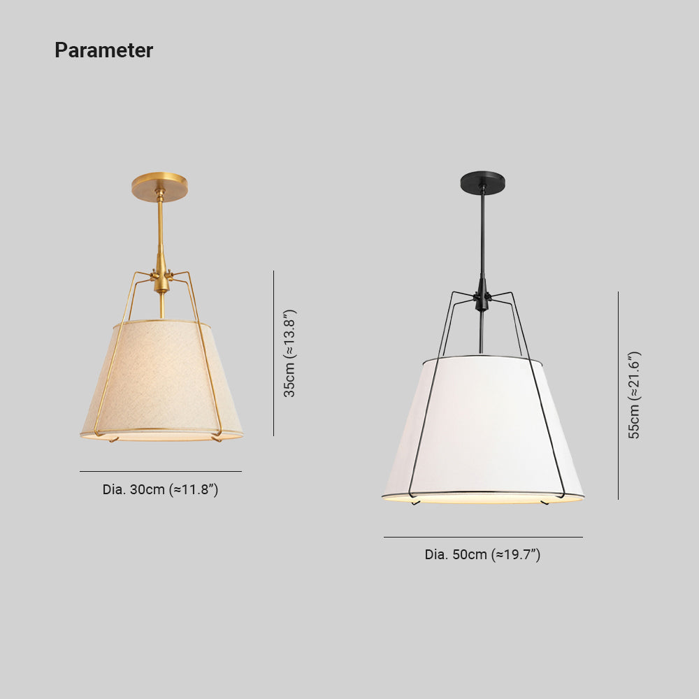 Ritta Modern Fabric Pendant Light Dinging Room - Letslighting