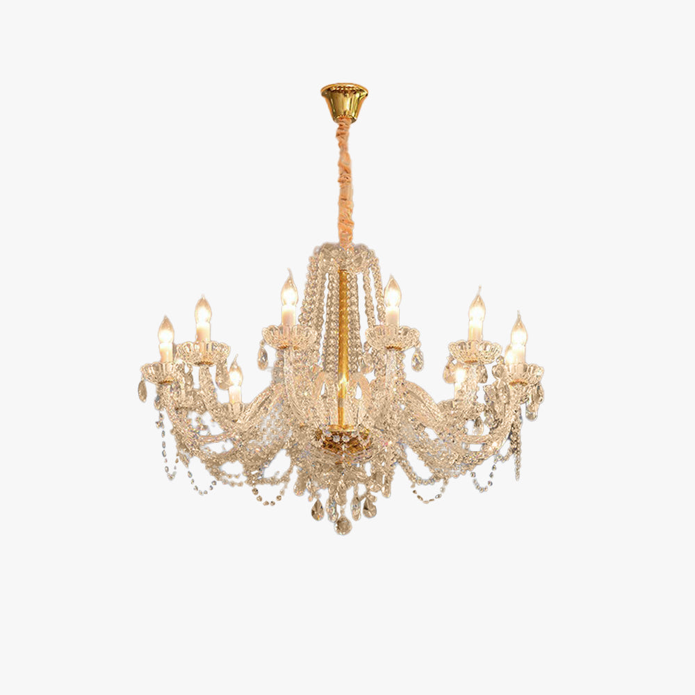 Kristy LED Chandelier Crystal Glass Living Room Bedroom - Letslighting