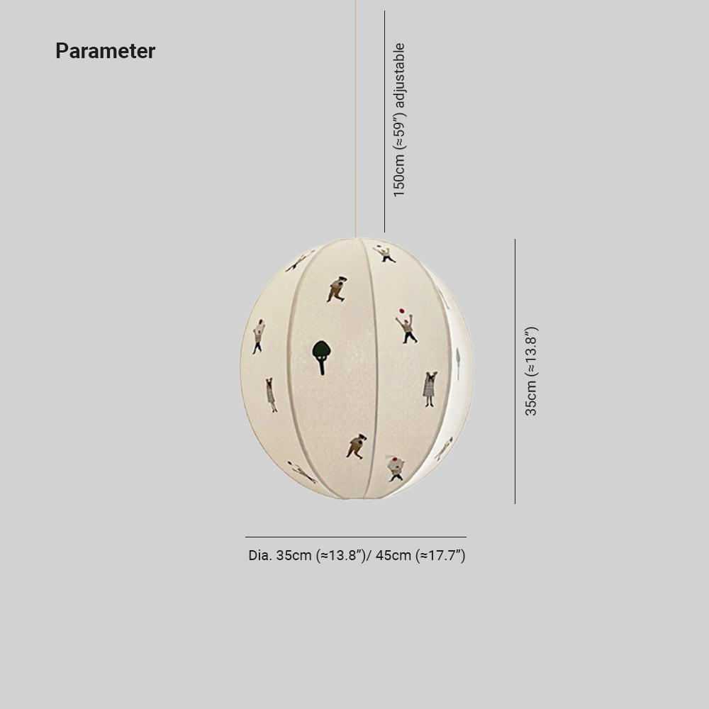 Ritta Paper Ball Drawing Pendant Light - Letslighting