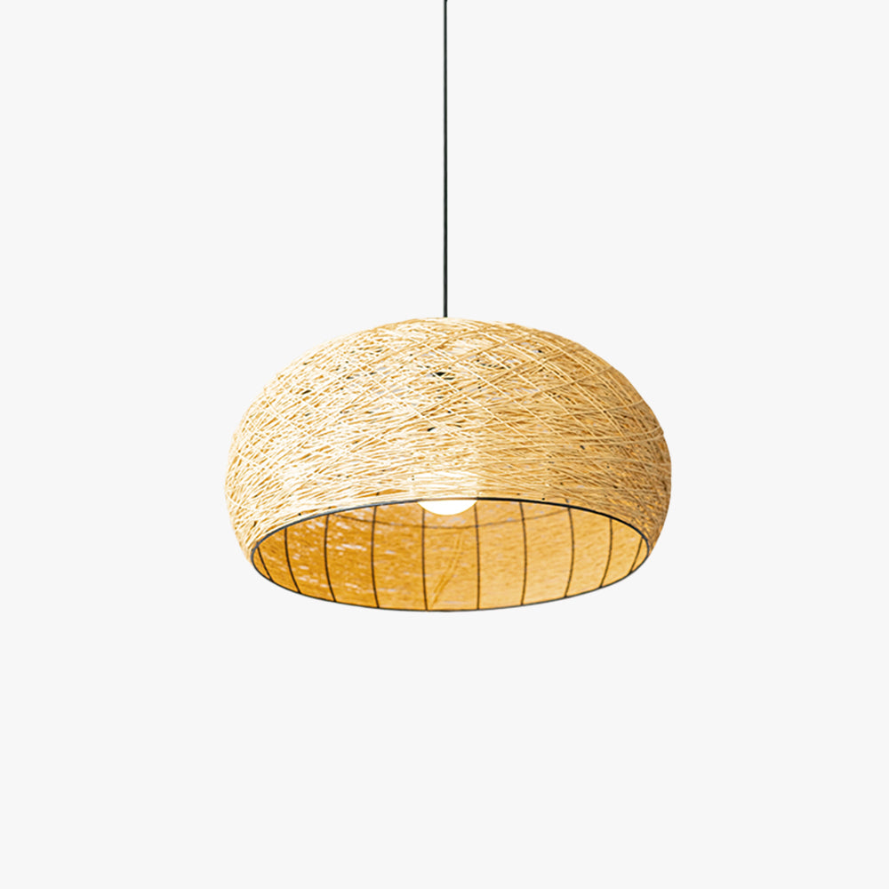 Ritta Design Birds Ritta Metal Rattan LED Pendant Light Dining Room Bedroom