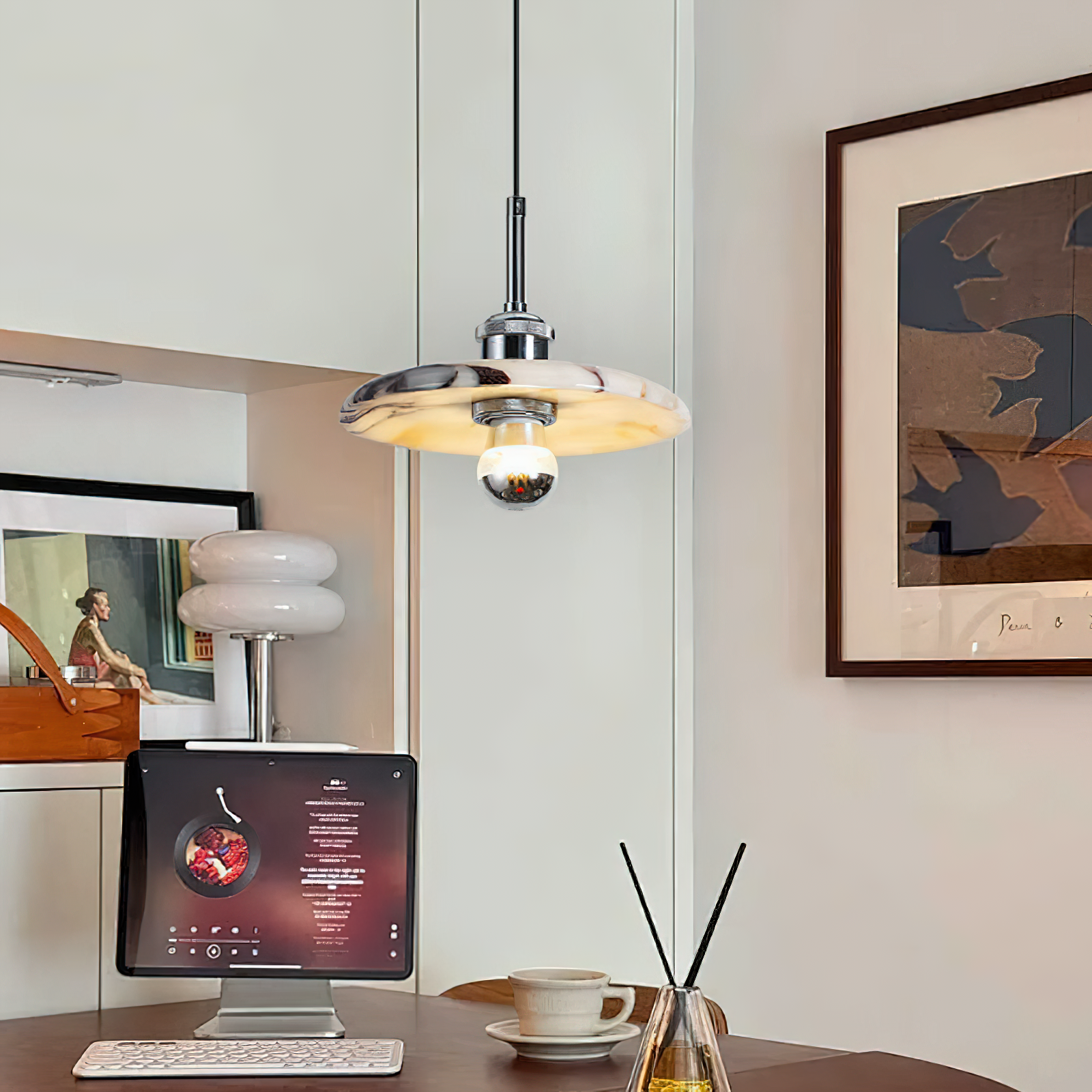 Ovelion Premium Nordic Art Marble Pendant Lamp - Letslighting