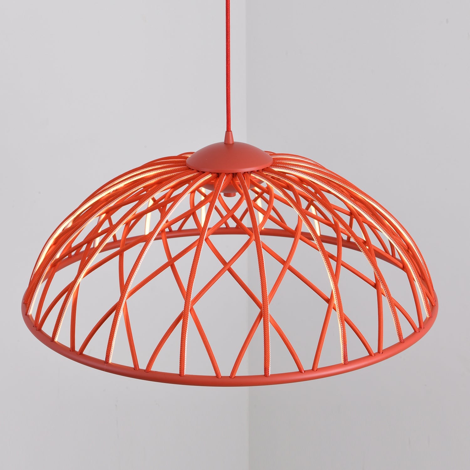Zeela Pendant Lamp Wood-Top Textured Glass Shade - Letslighting
