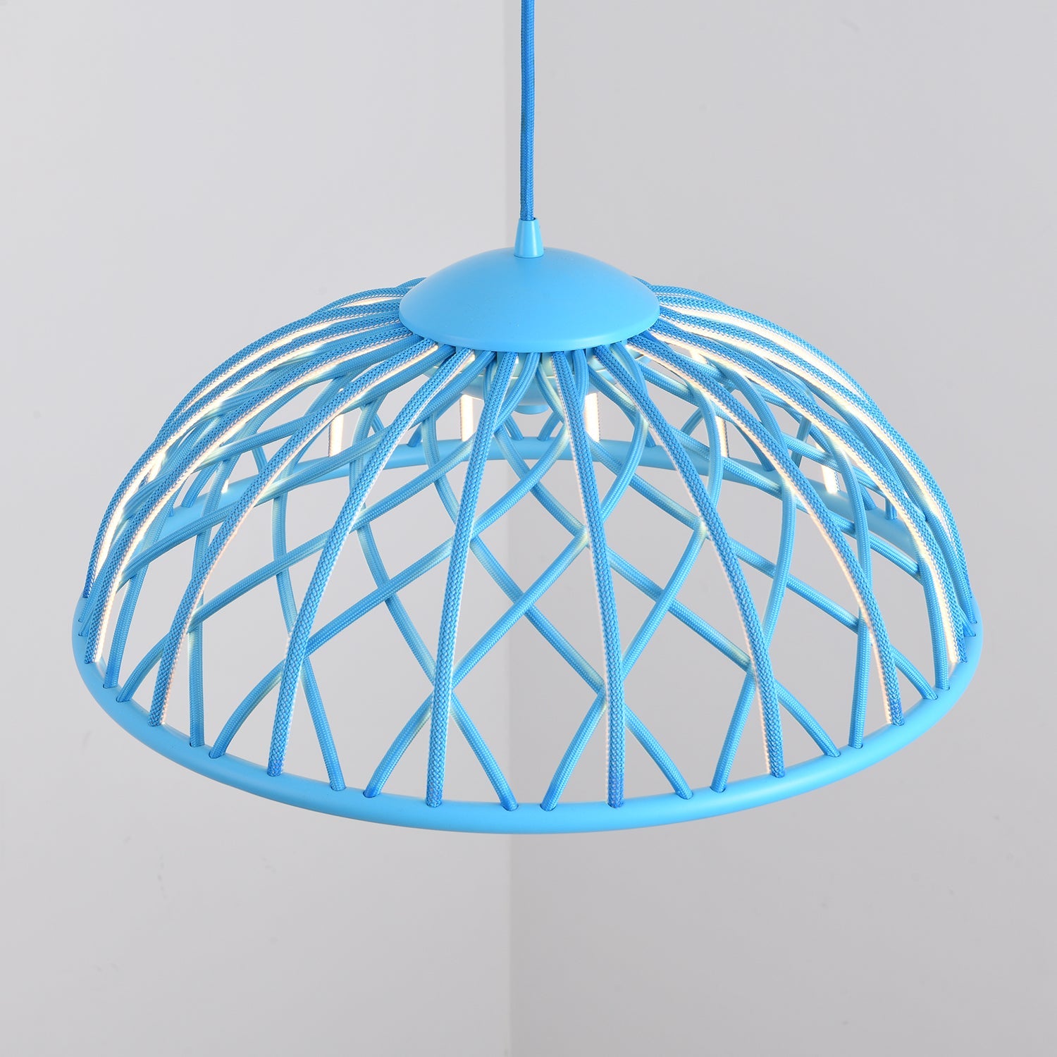 Zeela Pendant Lamp Wood-Top Textured Glass Shade - Letslighting