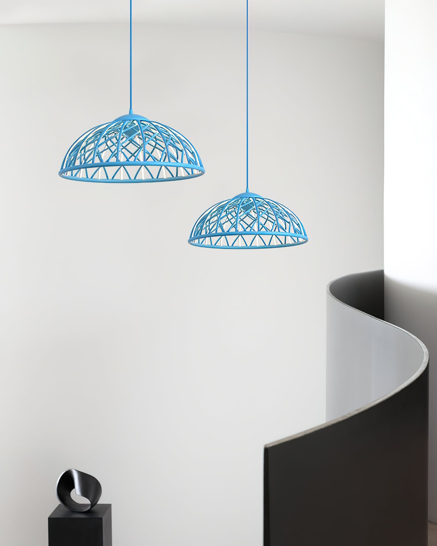 Zeela Pendant Lamp Wood-Top Textured Glass Shade - Letslighting