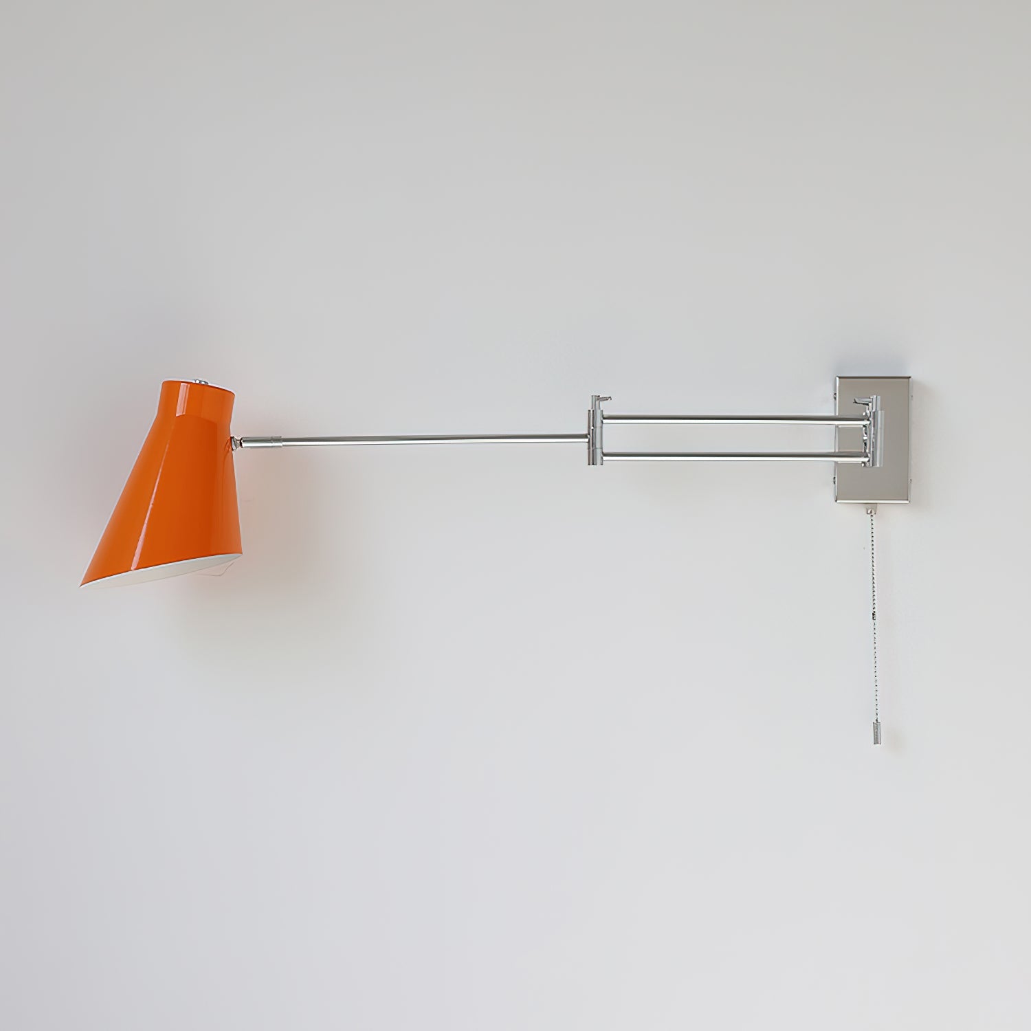 Wall Lamp Swing Arm Chrome Orange Adjustable Industrial - Letslighting