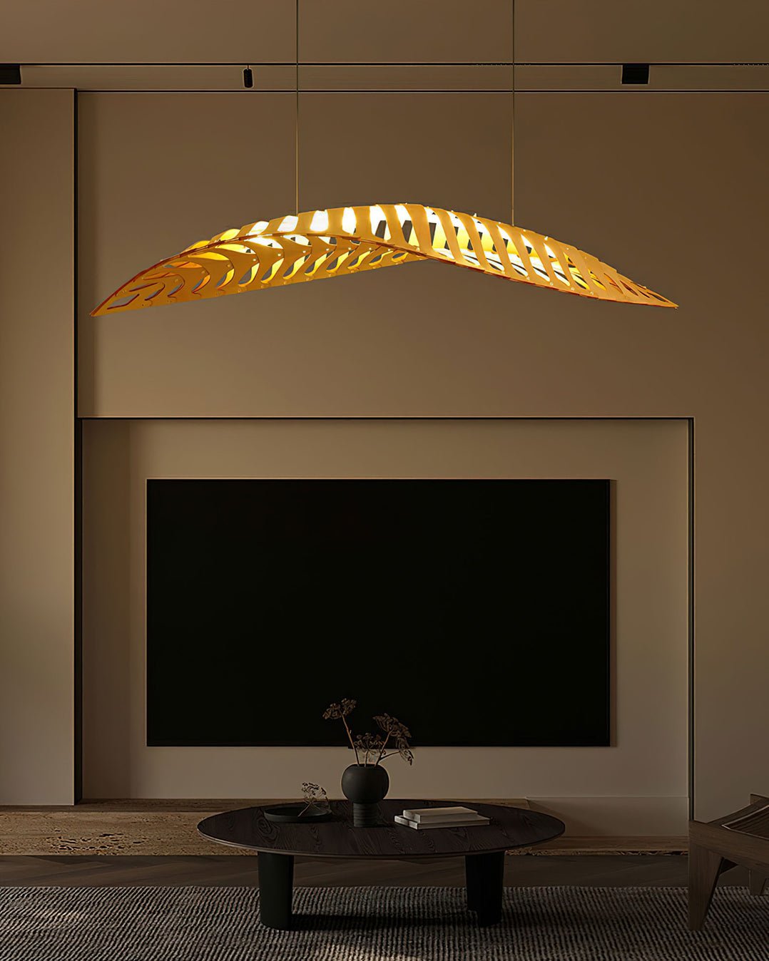 Veliren Leaf Wood Pendant Light - Letslighting