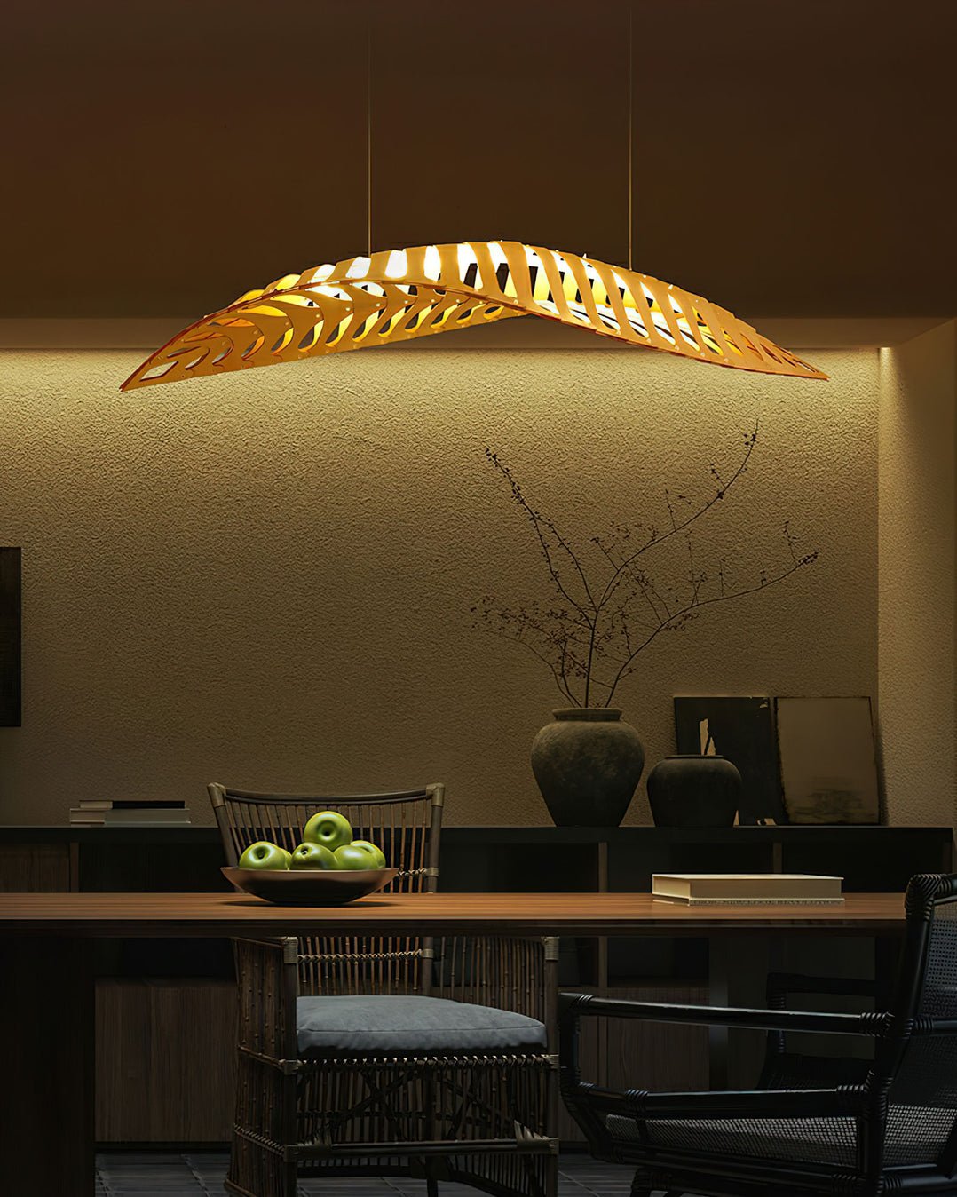 Veliren Leaf Wood Pendant Light - Letslighting