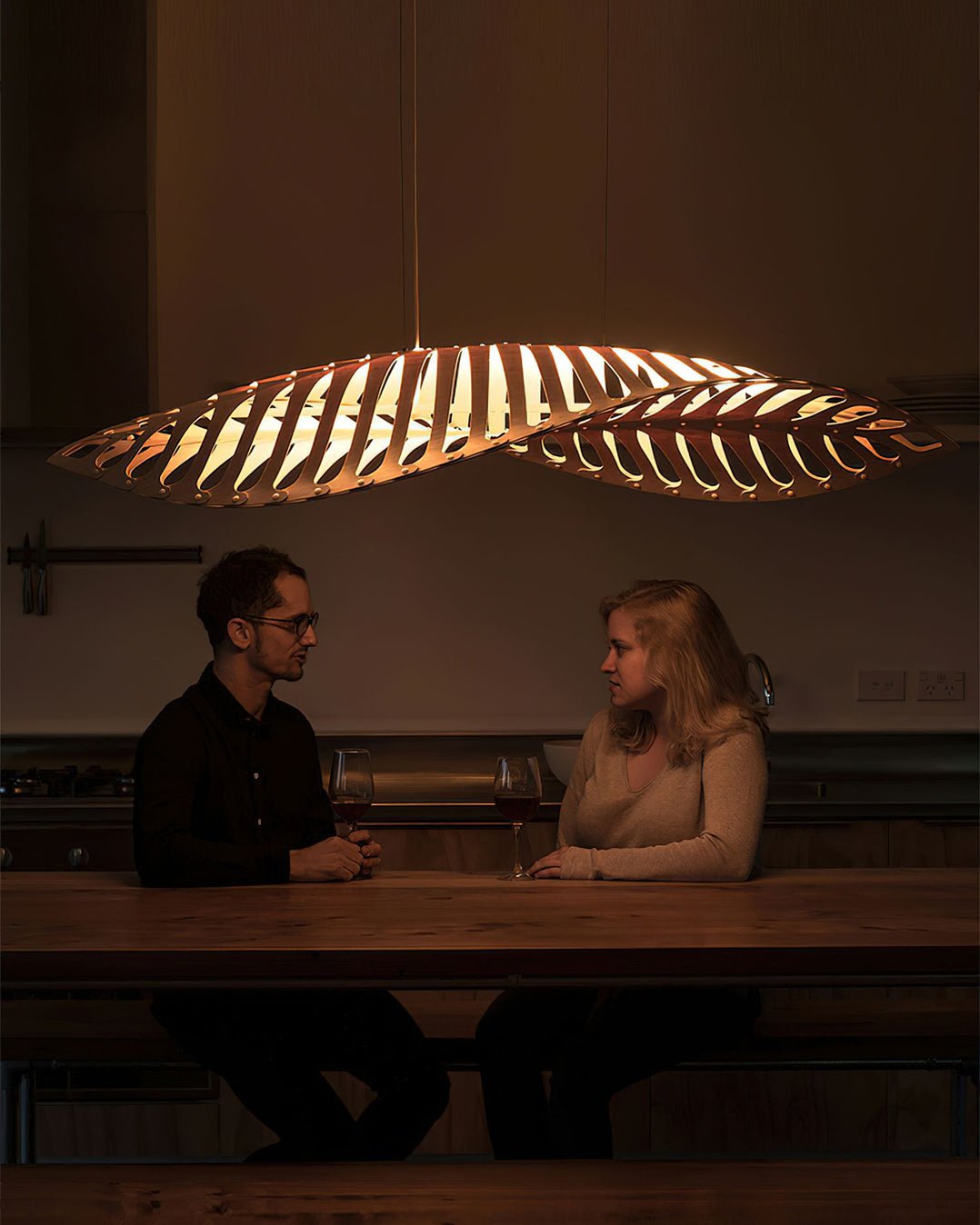 Veliren Leaf Wood Pendant Light - Letslighting
