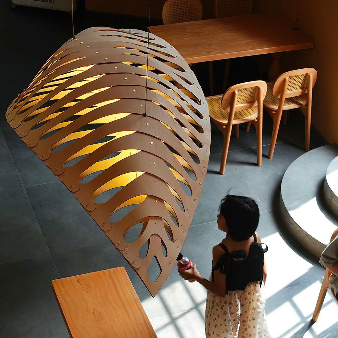 Veliren Leaf Wood Pendant Light - Letslighting
