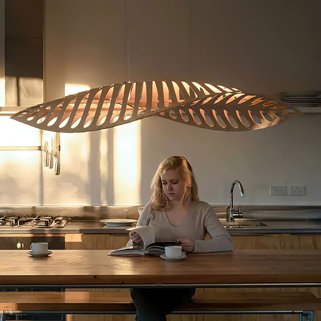 Veliren Leaf Wood Pendant Light - Letslighting