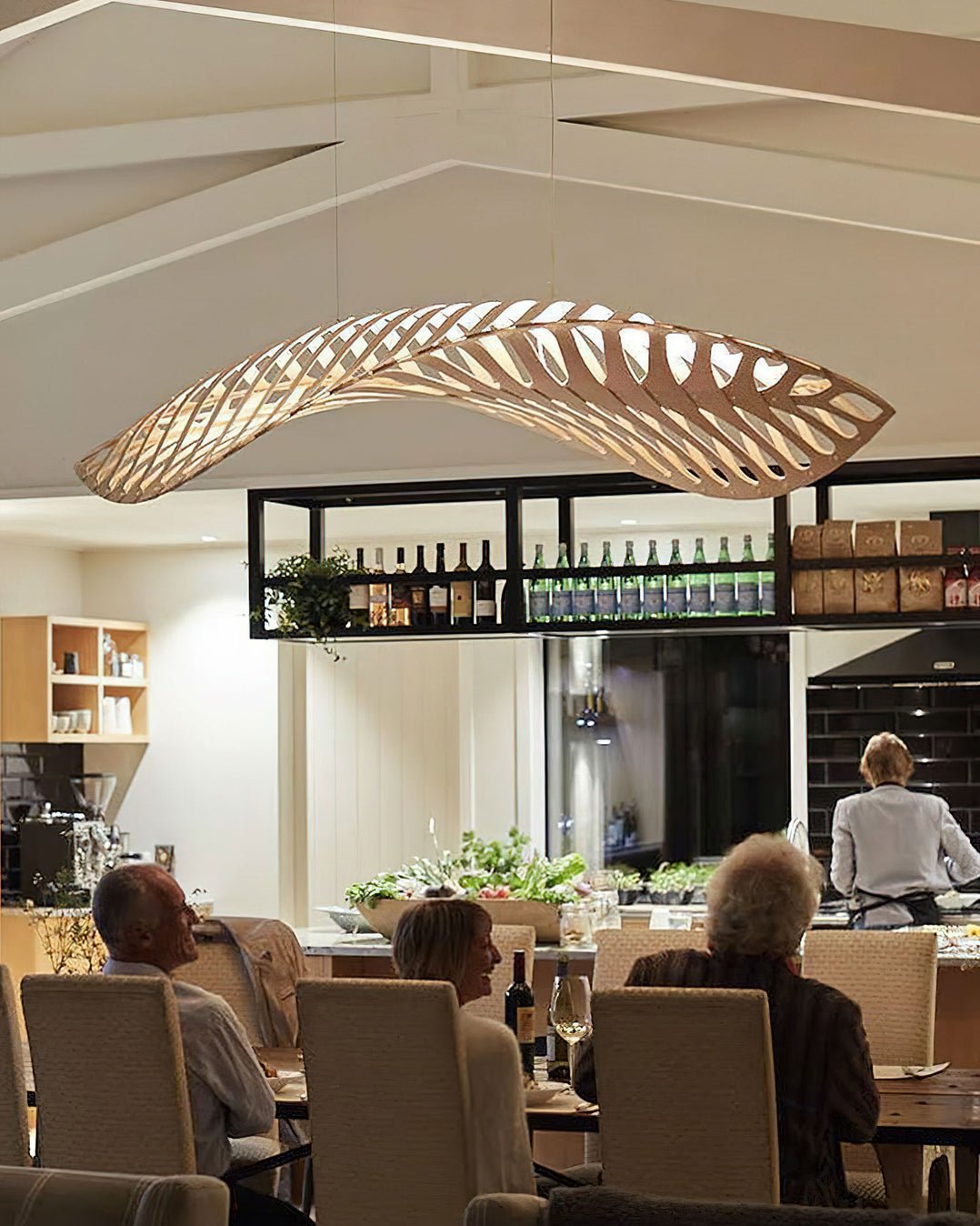 Veliren Leaf Wood Pendant Light - Letslighting