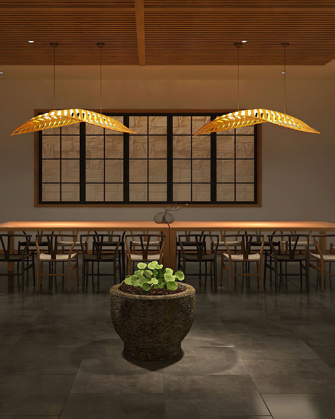 Veliren Leaf Wood Pendant Light - Letslighting