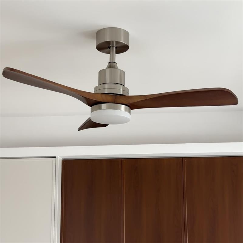 Zesolila Premium Natural Wooden Fan Ceiling Light - Letslighting
