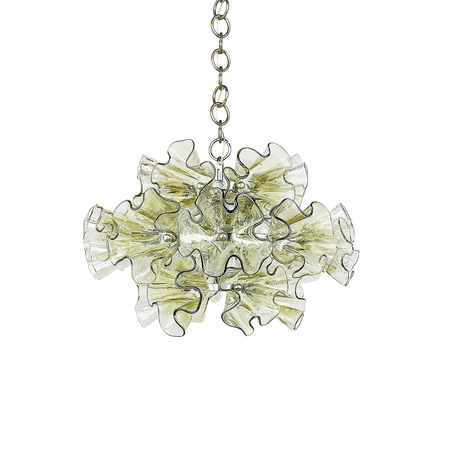 Zerelle Pendant Lamp Ruffled Glass Bloom - Letslighting