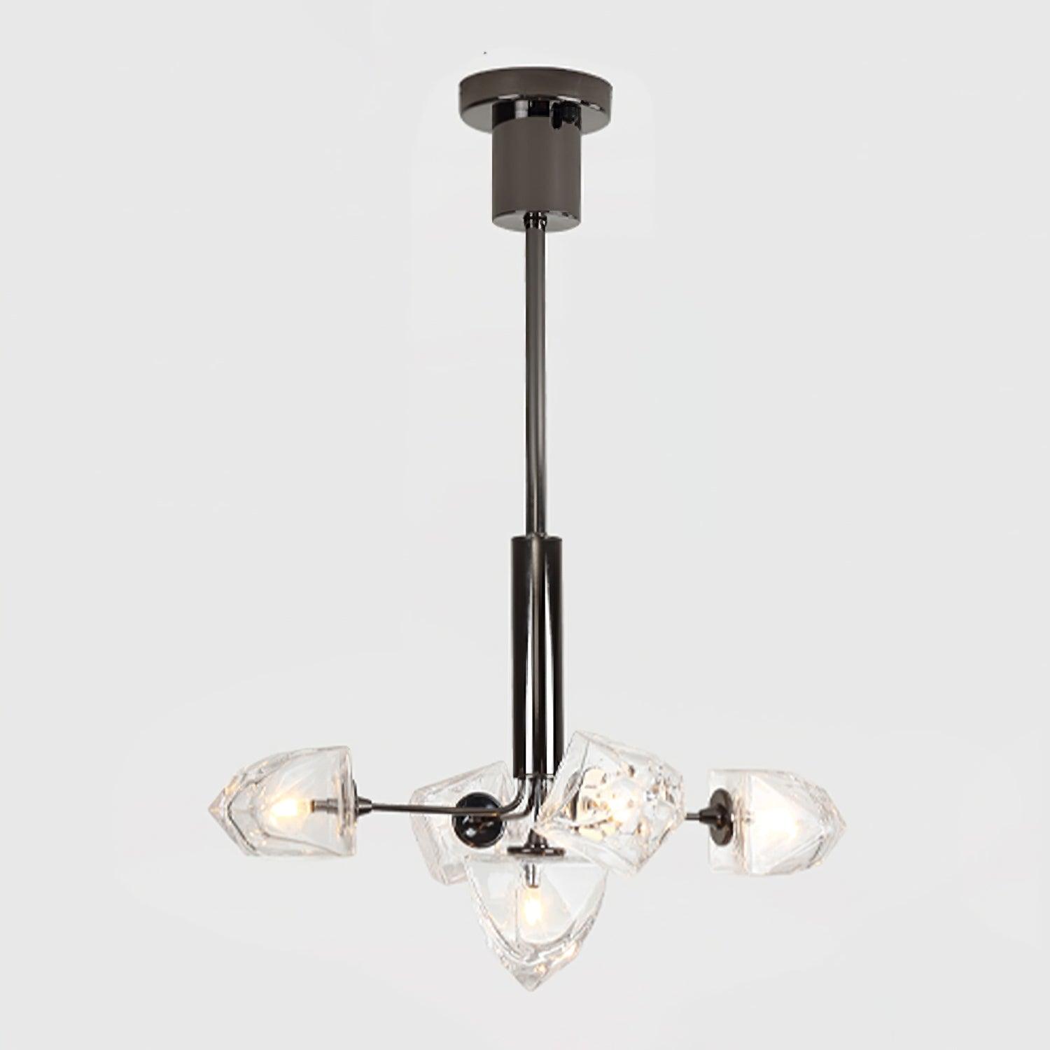 Zevin Chandelier Glass Gold Elegant - Letslighting