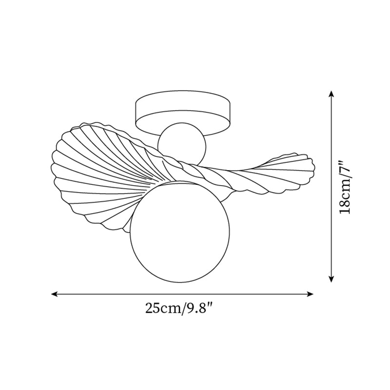 Ilyon Modern Winged Frosted Shade Ceiling Light - Letslighting