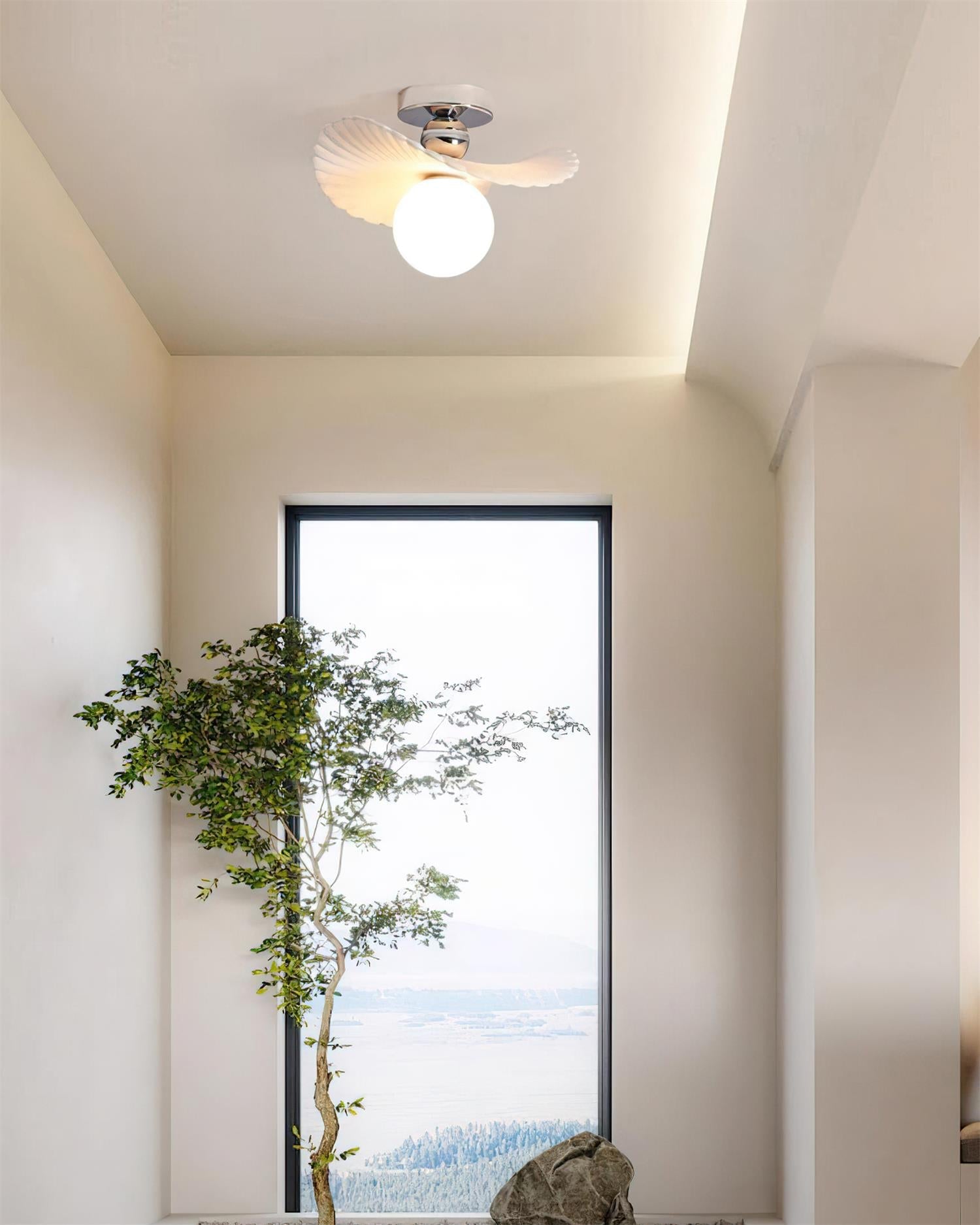 Ilyon Modern Winged Frosted Shade Ceiling Light - Letslighting