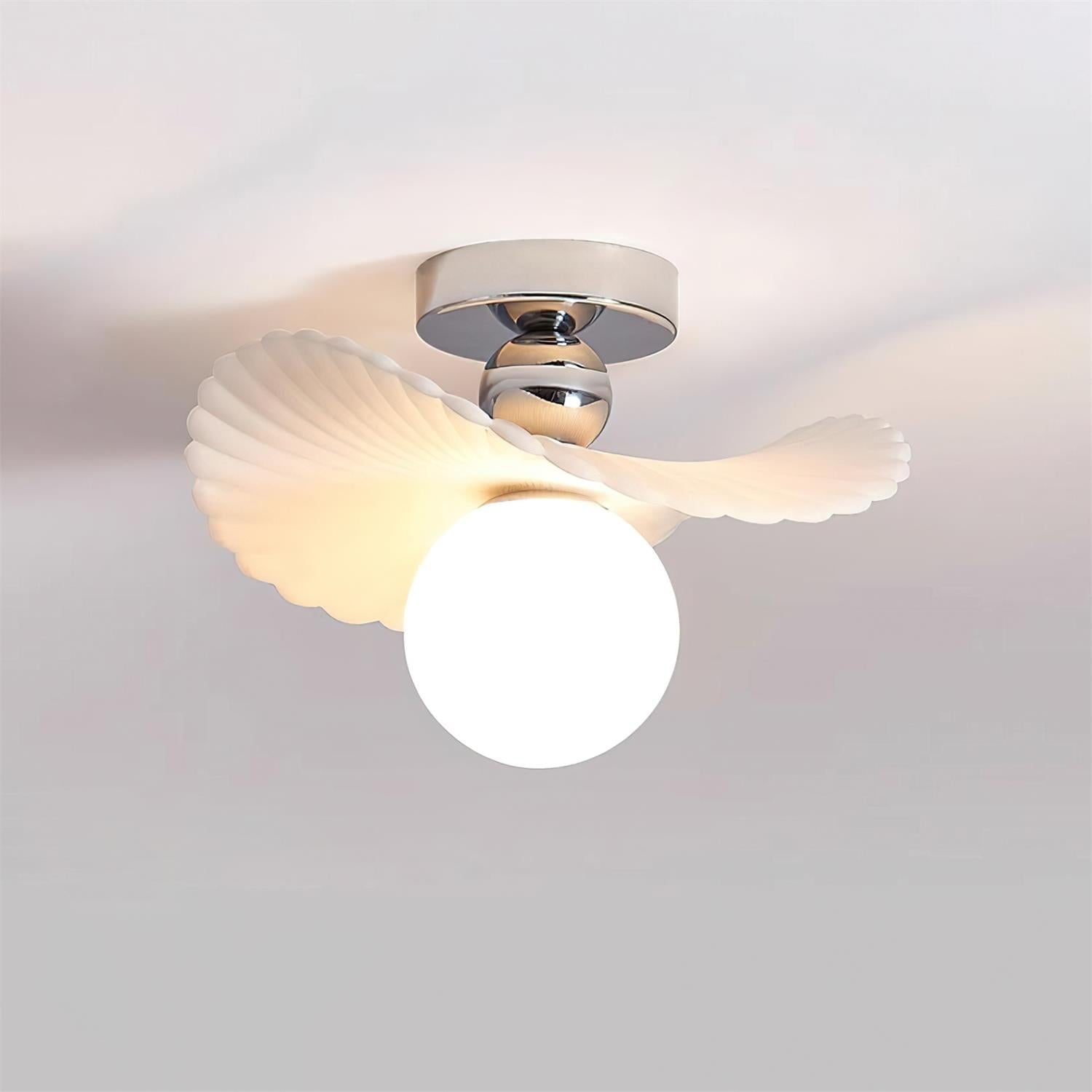 Ilyon Modern Winged Frosted Shade Ceiling Light - Letslighting