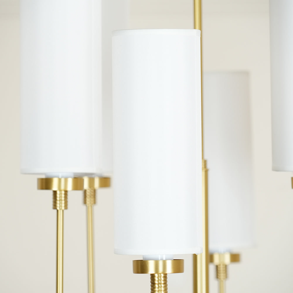 Artemis Chandelier Brass Fabric - Letslighting