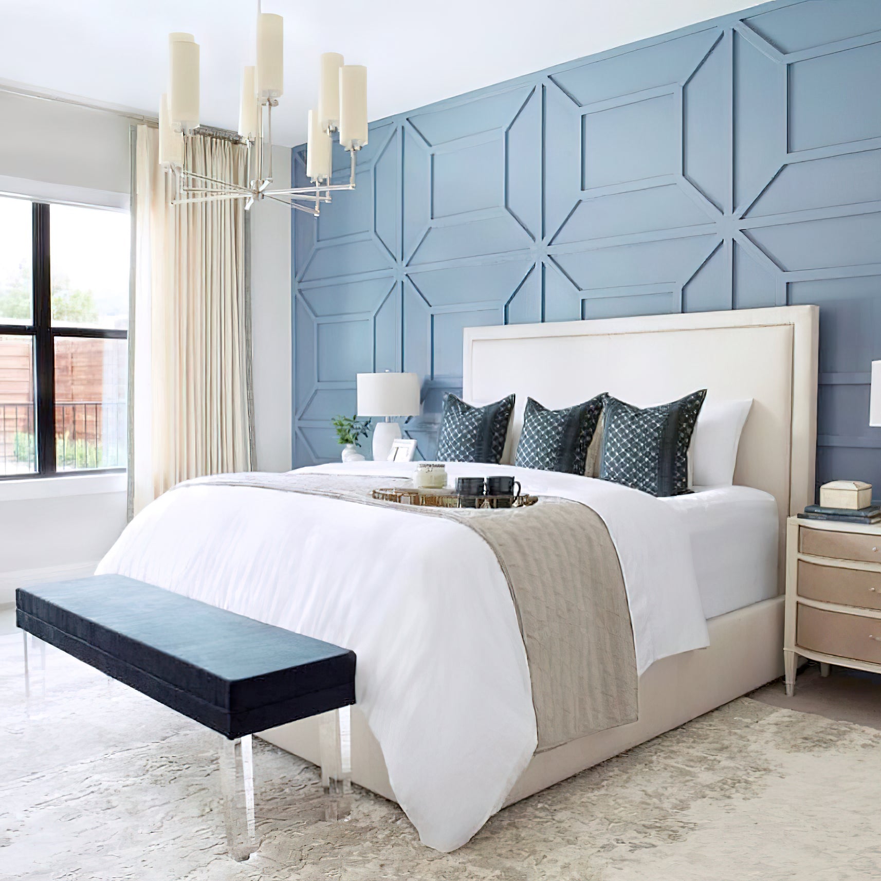 Artemis Chandelier Brass Fabric - Letslighting