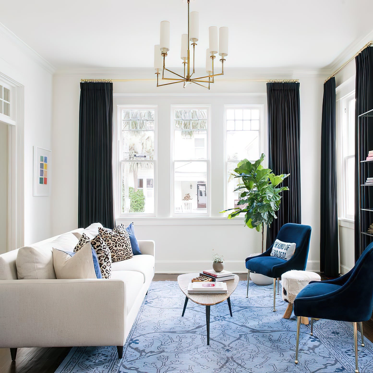 Artemis Chandelier Brass Fabric - Letslighting
