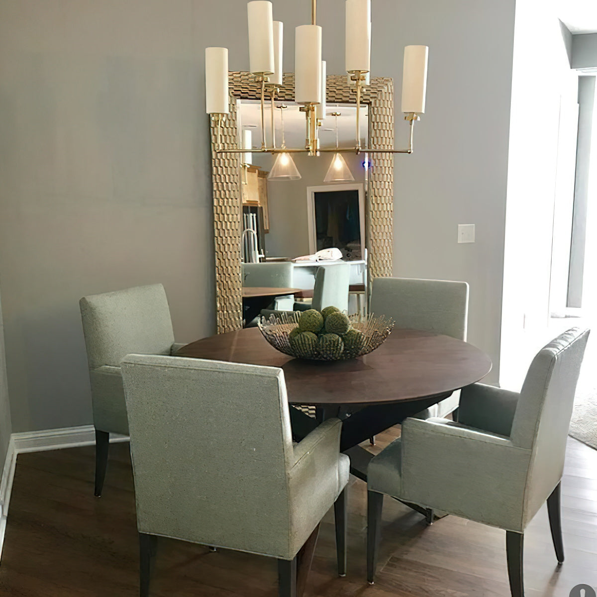Artemis Chandelier Brass Fabric - Letslighting