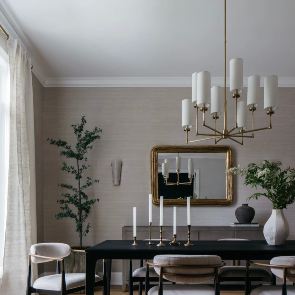 Artemis Chandelier Brass Fabric - Letslighting