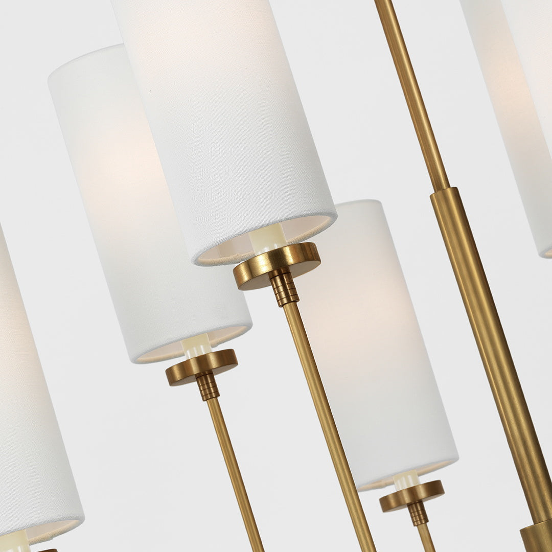 Artemis Chandelier Brass Fabric - Letslighting