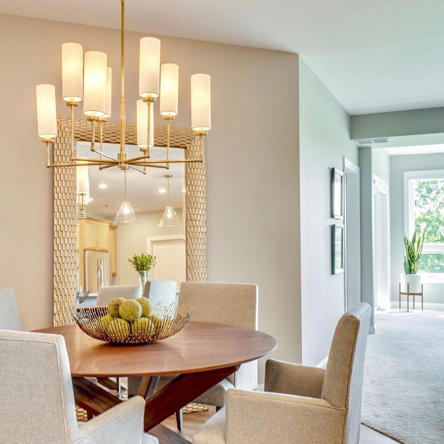 Artemis Chandelier Brass Fabric - Letslighting