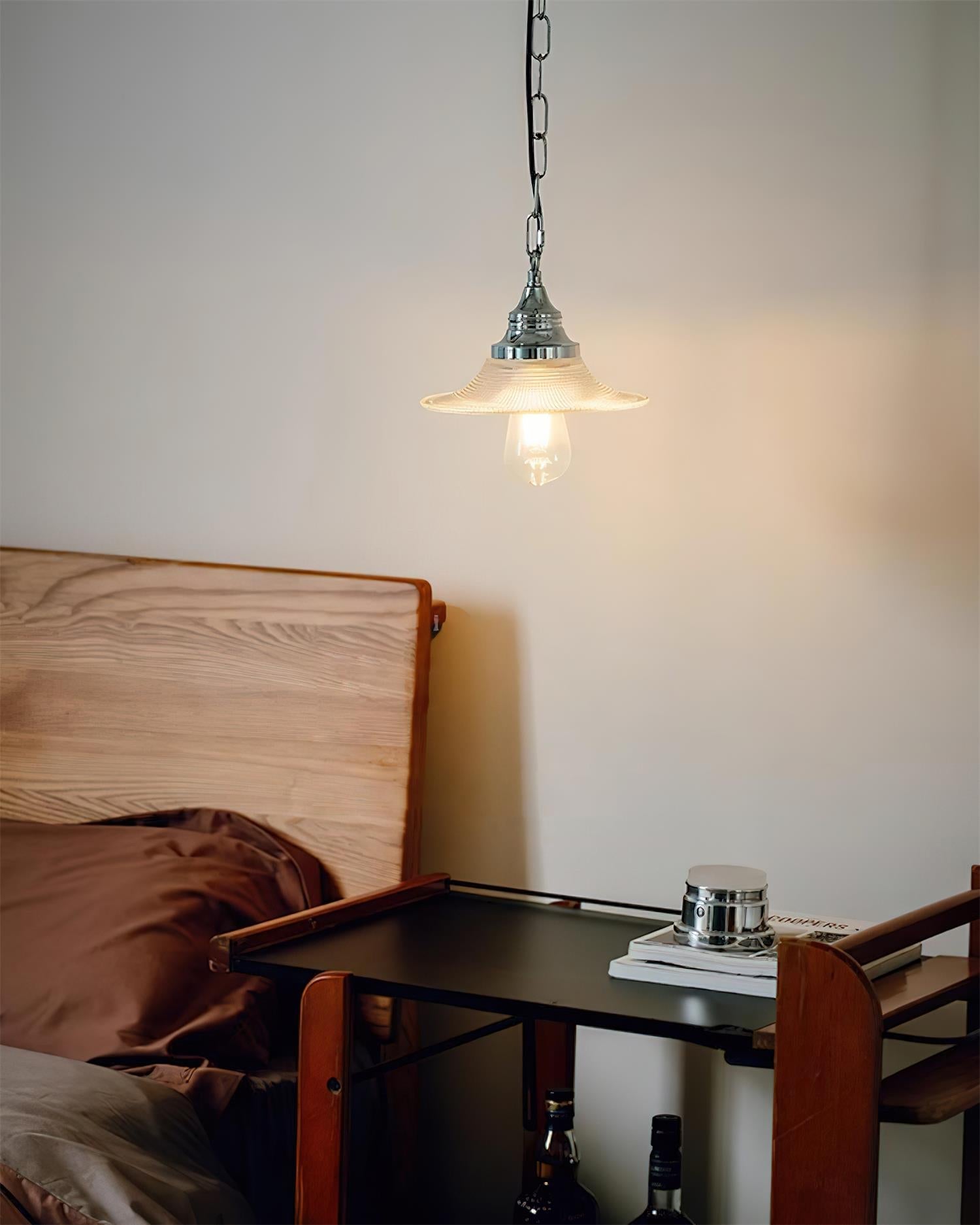Zowie Pendant Lamp Prismatic Glass & Chrome - Letslighting