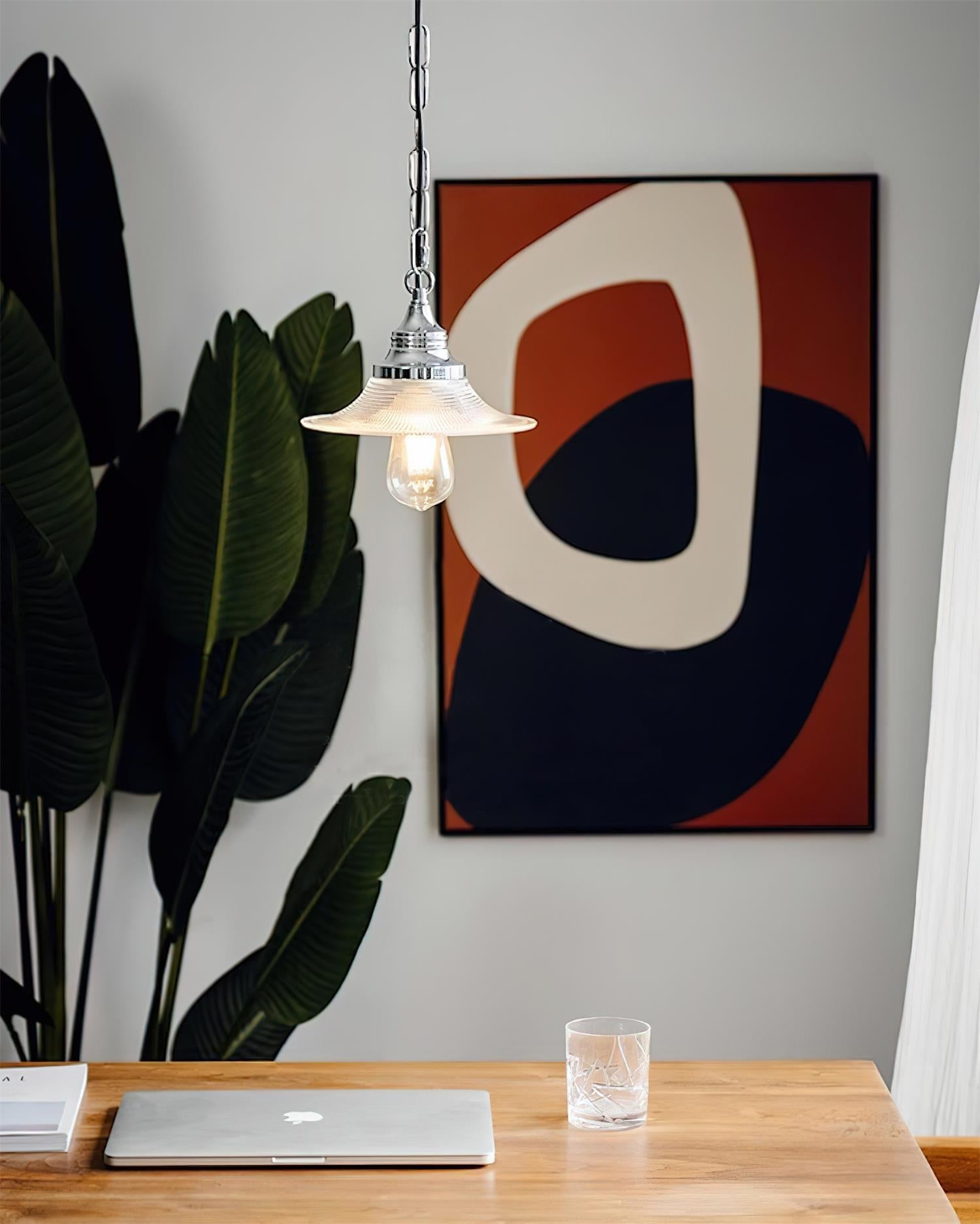 Zowie Pendant Lamp Prismatic Glass & Chrome - Letslighting