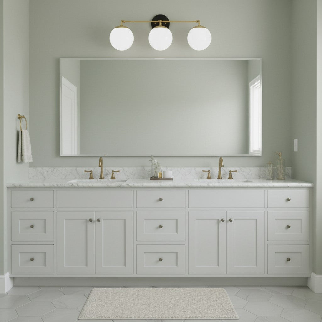 Pearl 2/3-Light Wall Sconce Milk Glass Hallway