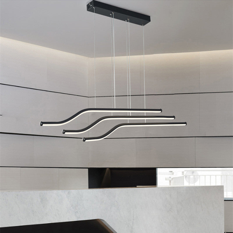 Arisha Minimalist Tri-Curved Pendant Light - Letslighting