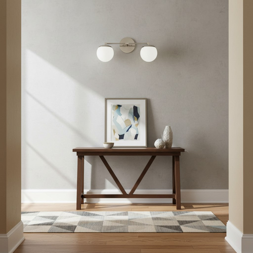 Pearl Milk Glass Brass Wall Sconce Bathroom