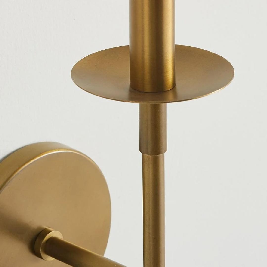 Lodge Brass Fabric Wall Light