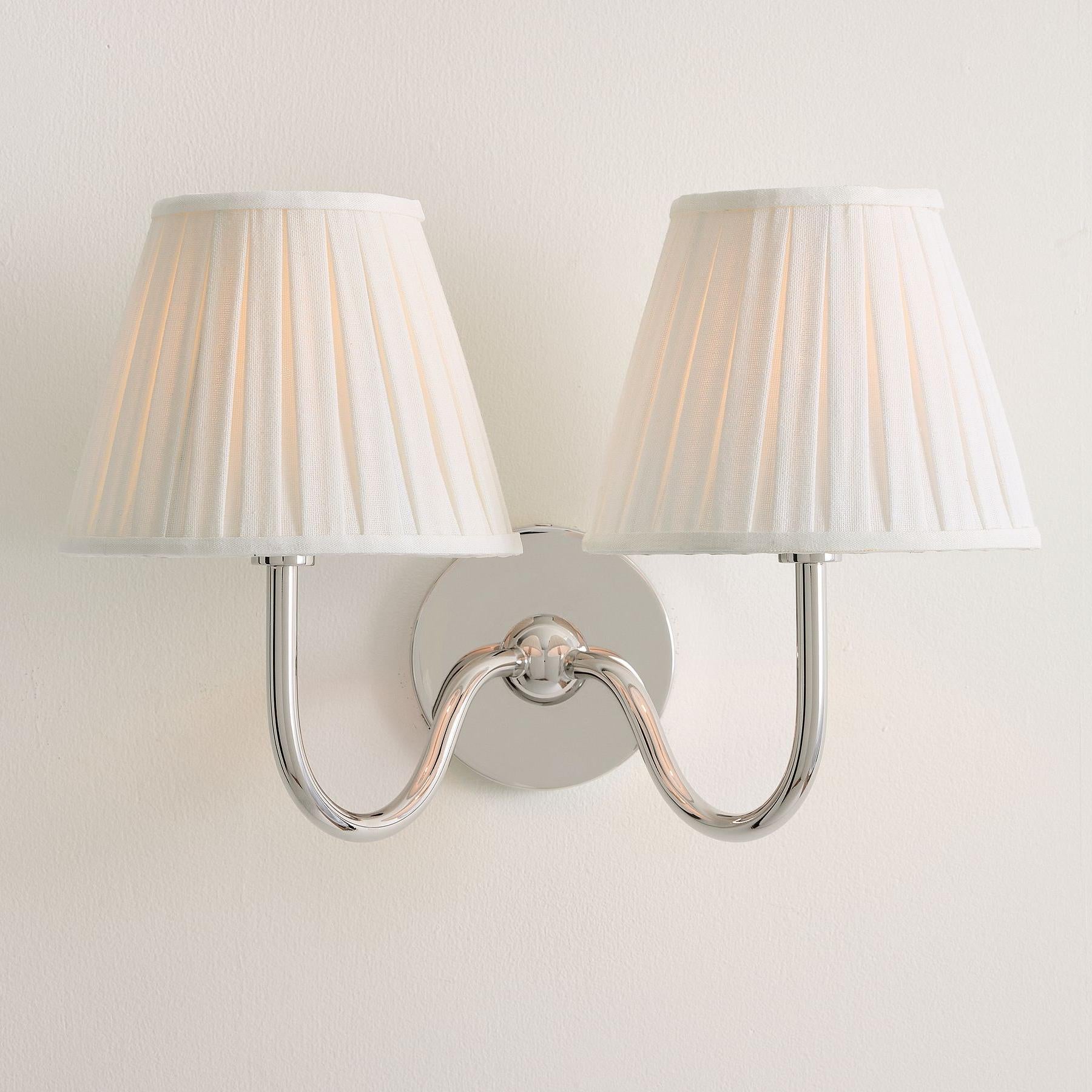 Grace Brass Linen Wall Lamp