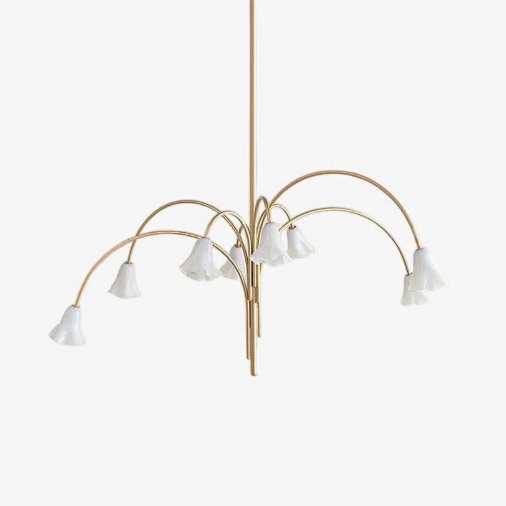 Musa Arched Arm Floral Chandelier Romantic Bedroom
